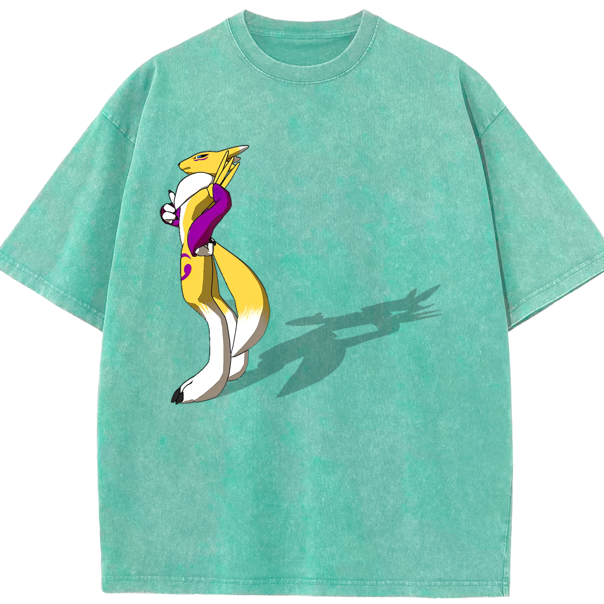 （画像用） Digimon デジタルモンスター/デジモン 綿100% ヴィンテージ風 半袖Tシャツ（フロントプリント）
